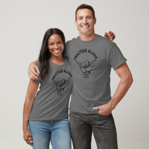 T-shirt Hawaii Pratique Aloha Shaka (Hang lâche)