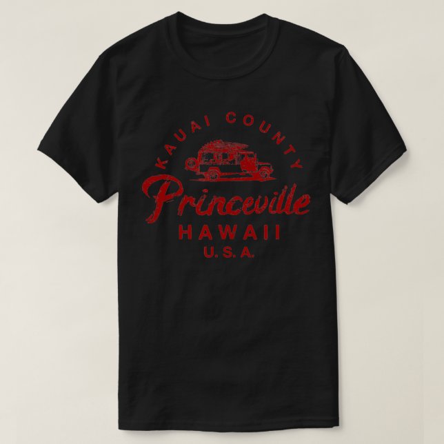T-shirt Hawaii Princeville Kauai Vintage Hawaii Surf (Design devant)