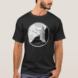 T-shirt Hawaii State Faux Quarter