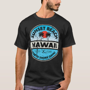 T-shirt Hawaii Sunset Beach North Shore Oahu Vintage Hawai