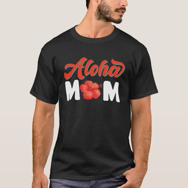 T-shirt Hawaiian Aloha Maman Hawaii Ananas Tiki (Devant)