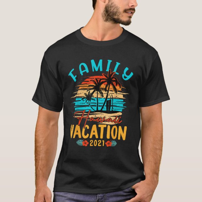 T-shirt Hawaiian Family Vacation Matching Group (Devant)