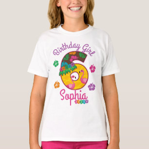 T-shirt Hawaiian luau aloha Sixième anniversaire fille 6