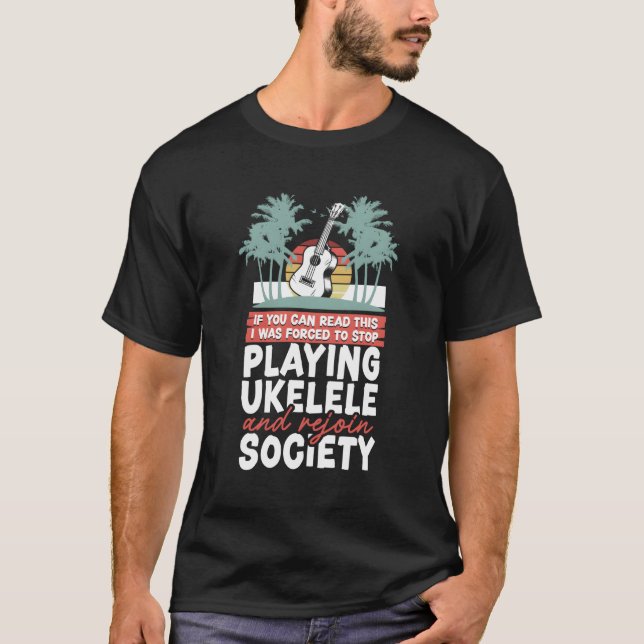T-shirt Hawaiian Ukulele Uke Si Vous Pouvez Lire Ceci J'Ét (Devant)