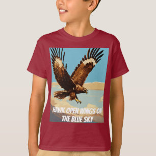 T-shirt "Hawk in Flight - Freedom & Power conçu "