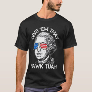 T-shirt Hawk Tuah Funny 2024 4 juillet mème