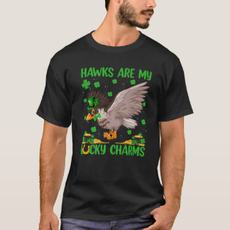 T-shirt Hawks are My Lucky Charms Hawk Bird St. Patrick's