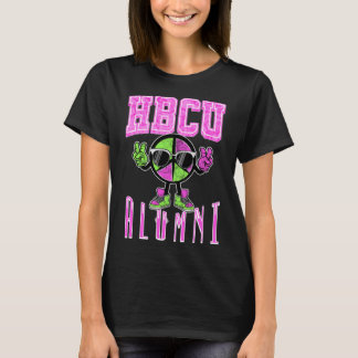 T-shirt HBCU Alumni Vêtements rose et vert pour les femmes