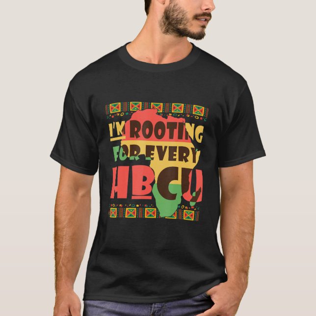 T-shirt Hbcu Black History Mois Je soutiens pour chaque Hb (Devant)