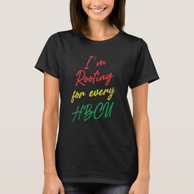 T-shirt Hbcu Black History Mois Je soutiens pour chaque Hb (Devant)