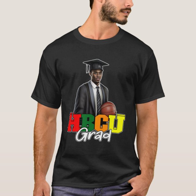 T-shirt HBCU Grad Black collège Alumni Basketball Vêtement (Devant)