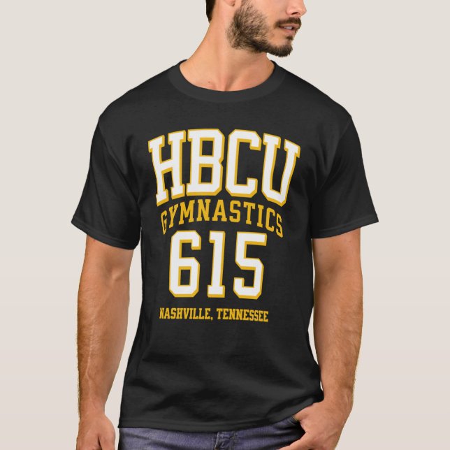 T-shirt HBCU Gymnastics 615 Area Code Nashville TN (Devant)