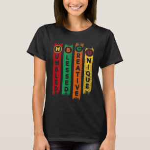 T-shirt HBCU Humbled Blessed Creative Unique Black College