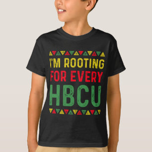 T-shirt HBCU Mois de l'histoire des Noirs Je soutiens pour