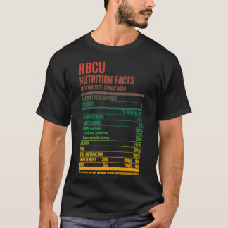 T-shirt HBCU Nutrition Facts Shirt American Black History