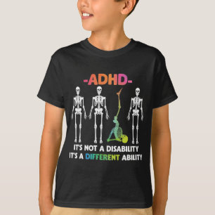 T-shirt HDA Non Handicap Différentes Capacités Skeleton