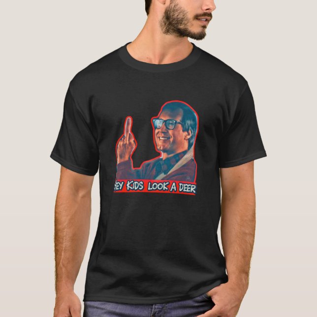 T-shirt Hé les enfants, regarde un cerf ! Vacances de Noël (Devant)