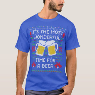 T-shirt he Most Wonderful Time For a Beer Funny Ugly Chris
