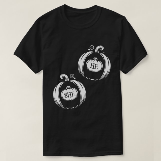 T-shirt He What Will Our Little Citrouille Be Gender Reve (Design devant)