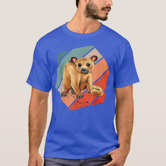 T-shirt Hea Vintage Retro Kinkajou Prehensile nuit animale