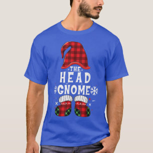 T-shirt Head Gnome Buffalo Plaid Christmas Family match