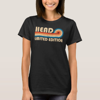 T-shirt HEAD Nom Retro Vintage 80s 90s Anniversaire Reunio