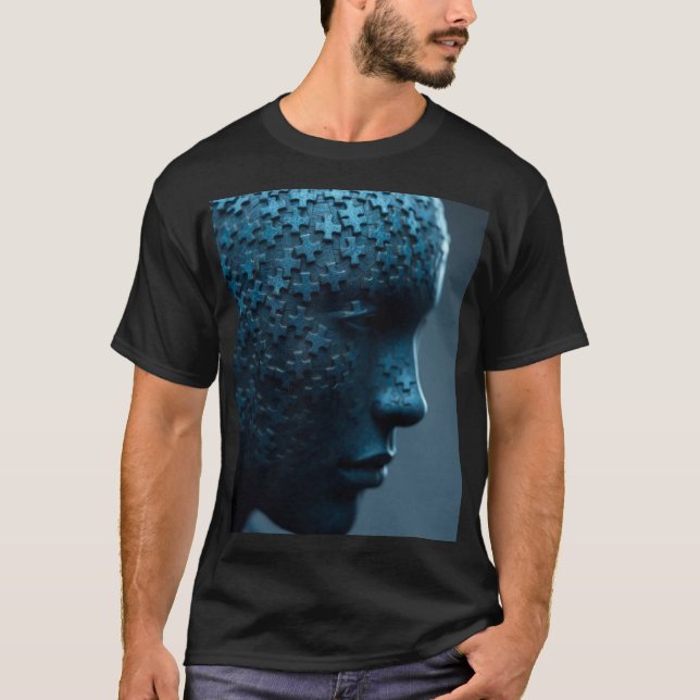 T-shirt Head non confiné : puzzle woman (Devant)