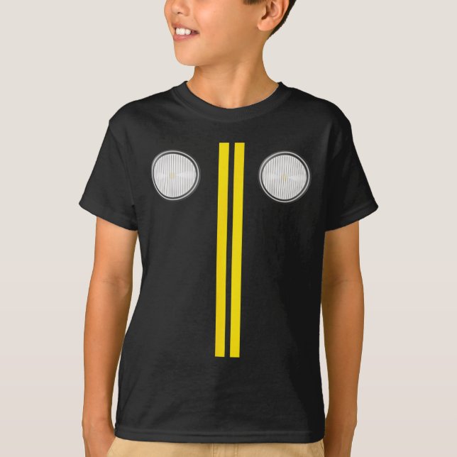 T-shirt Headlights With Road Markings Funny Halloween Cost (Devant)