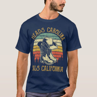 T-shirt Heads Carolinaail California Western Cowgirl Count