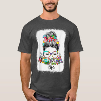 T-shirt Headstart Life Messy Bun Retour À L'École Headstar