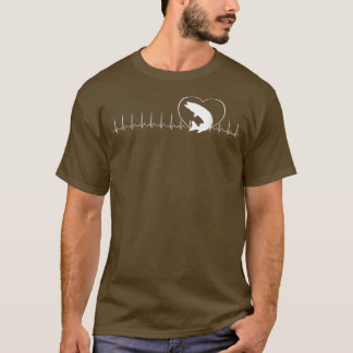 T-shirt Hearbeat Musky Fishing Angler Cadeau