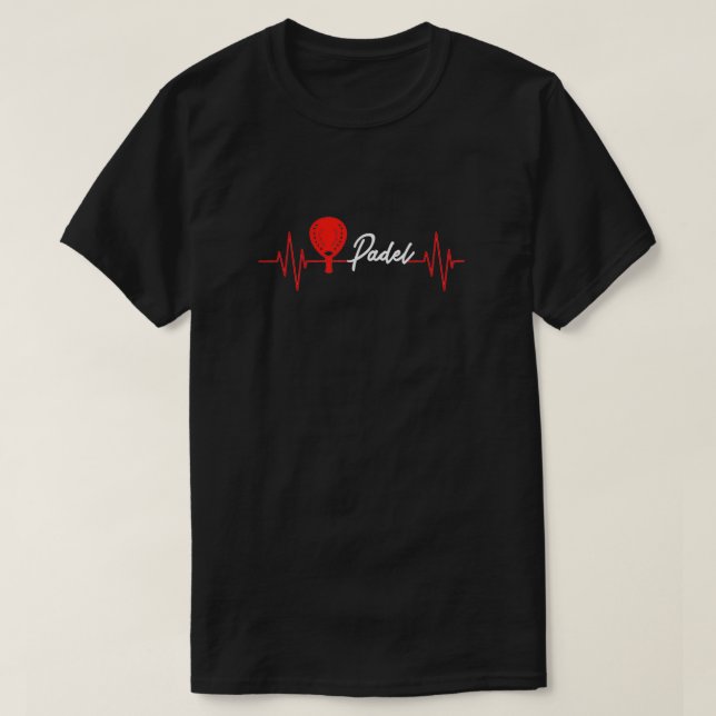 T-shirt Hearbeat Padel Tennis Racket Sport Tournament Gam (Design devant)