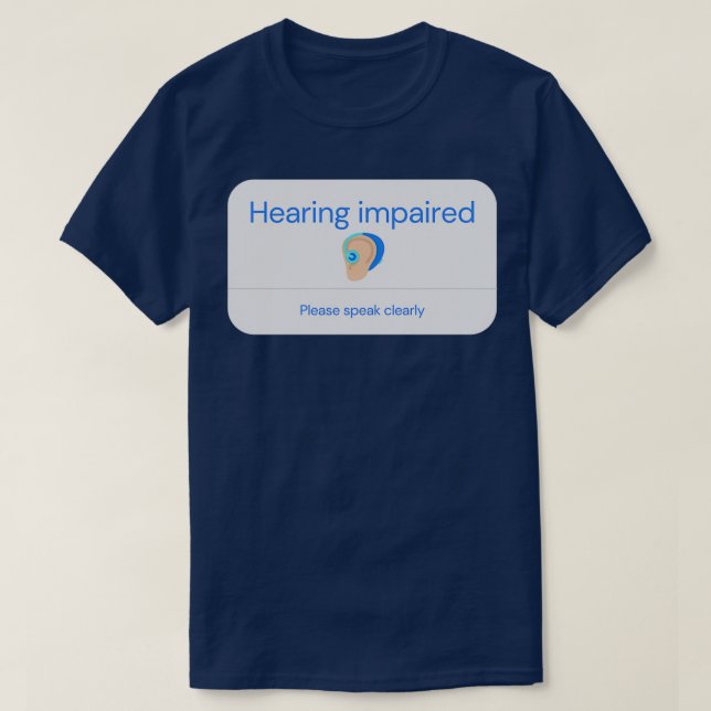 T-shirt Hearing Impaired Person (Design devant)