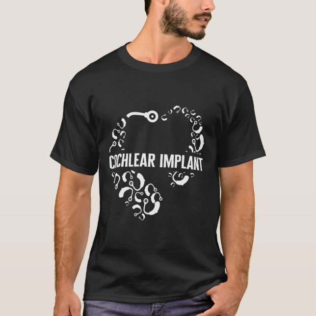 T-shirt Hearing Loss Awareness Love Cochlear Implant Asl H (Devant)