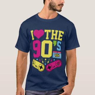 T-shirt Heart 90s 1990s gamer Outfit Nineties Costume frie