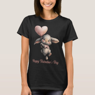 T-shirt Heart Balloon Bunny for Valentines