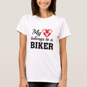 T-shirt Heart Belongs Biker