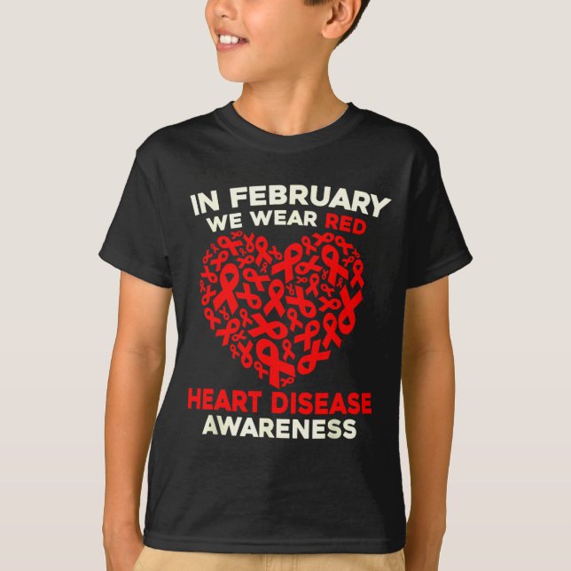 T-shirt Heart Disease Awareness Go Red In February Health  (Devant)