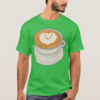 T-shirt Heart Latte Art