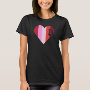 T-shirt Heart Love Bitcoin Femmes Filles Hommes Garçons Fa