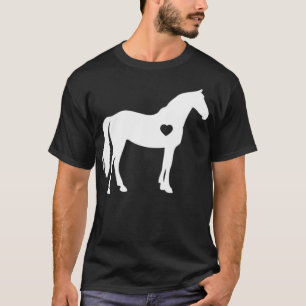 T-shirt Heart Love cheval cadeau équitation humour pony