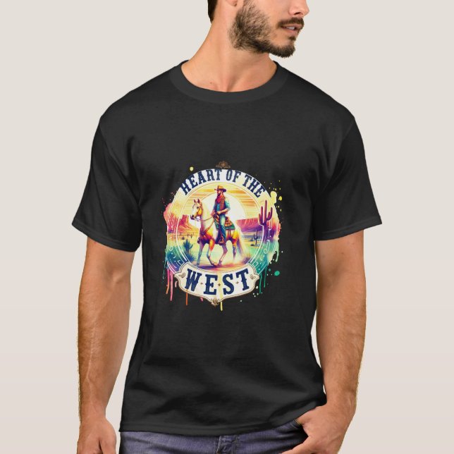 T-shirt ✨Heart of the West - Cowboy Desert Ride  (Devant)
