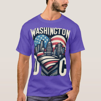 T-shirt Heart of Word Washington DC