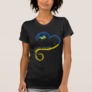 T-shirt Heart Ukraine Butterfly Ukrainian Flag I