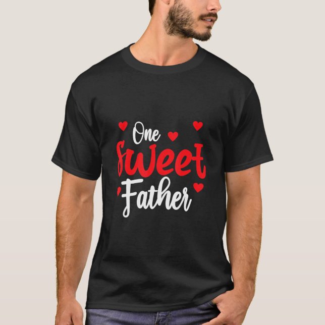 T-shirt Heart Valentines Day Shirt For Father Matching Fam (Devant)