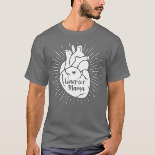 T-shirt Heart Warrior Mama CHD Aware Congenital