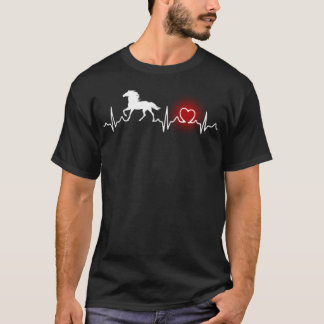 T-shirt Heartbeat amour cheval pays