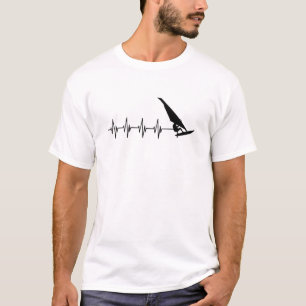 T-shirt Heartbeat de planche à voile - Windsurf heartbeat