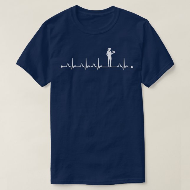 T-shirt Heartbeat EKG Fiers Pharmacist Cadeau (Design devant)