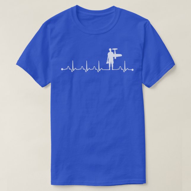 T-shirt Heartbeat EKG RC Plane Lovers Cadeau (Design devant)